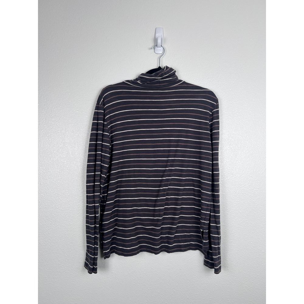 Madewell Women's Striped Turtle‎ Neck Tee Shirt Sz L